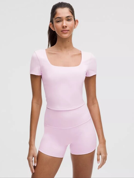 lululemon athletica Tops - Wunder Under SmoothCover Square-Neck T-Shirt